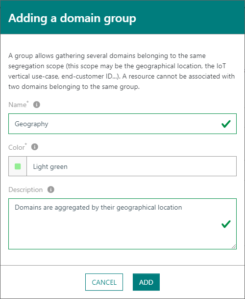 Adding a domain group