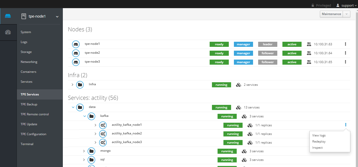 View logs