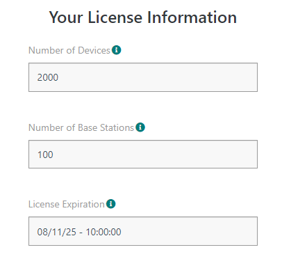 License information