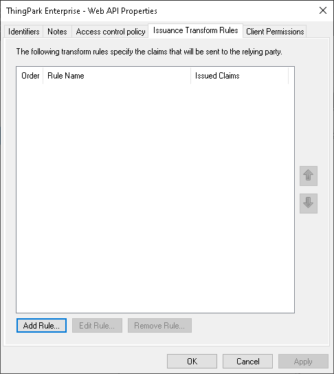 Issuance Transform Rules screenshot