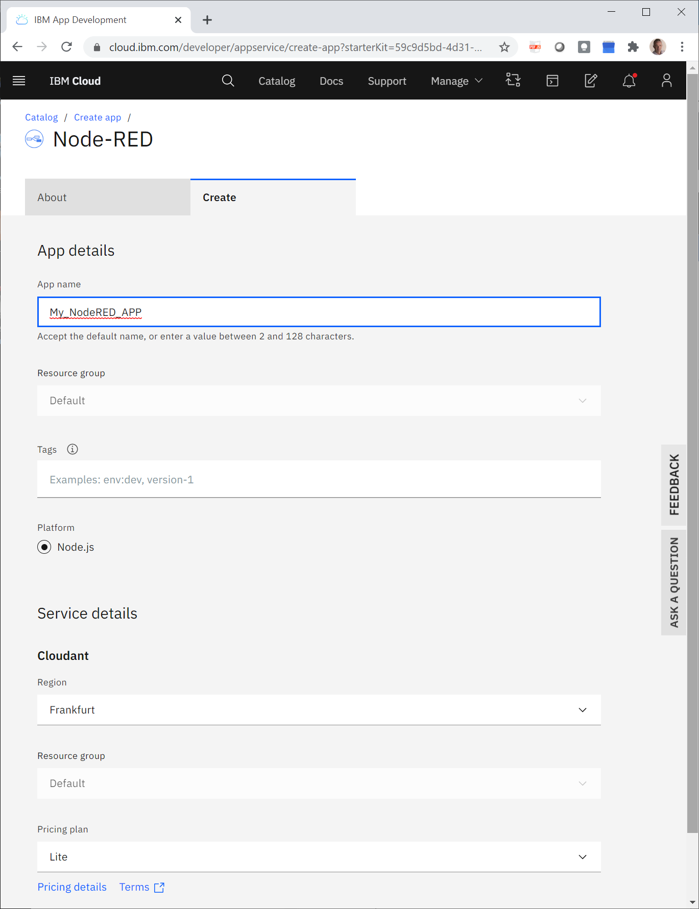 Installing a Node-RED server | ThingPark Location