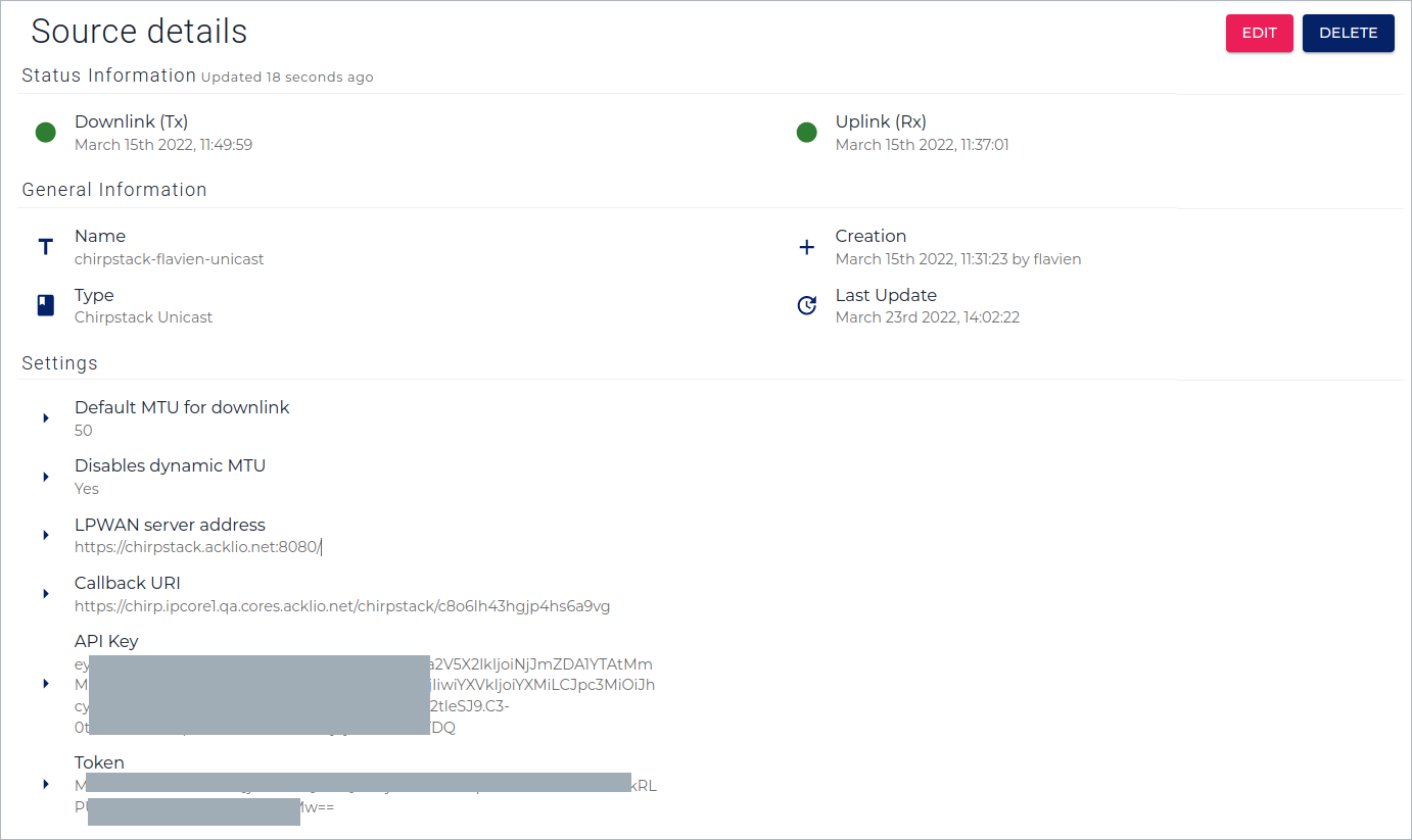 Source status