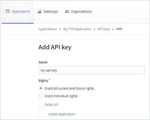 Create an API Key