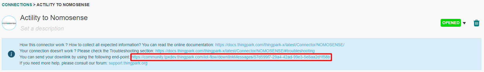 Downlink URL
