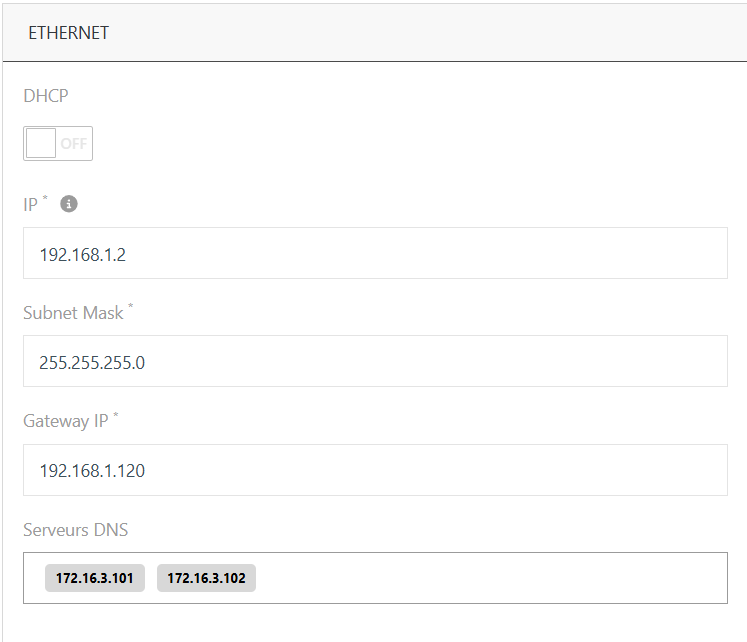 Network configuration example
