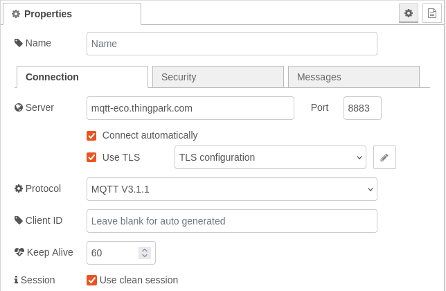 MQTT Configuration Screenshot